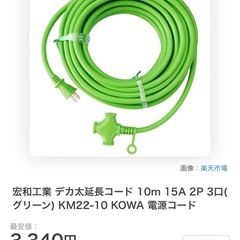 高性能電源コード10m その①の画像