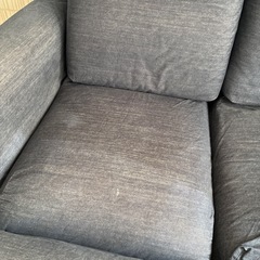 2人かけソファ、オットマンのセットの画像