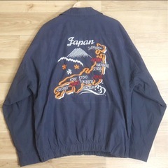 アメリカ古着　GEAR　XL　刺繍　日本地図　ジャンパー　ブルゾンの画像