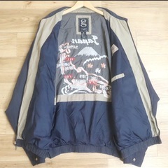 アメリカ古着　GEAR　XL　刺繍　日本地図　ジャンパー　ブルゾンの画像