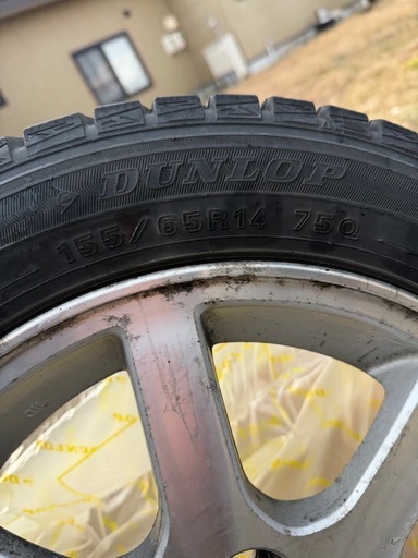155/65/14 ダンロップ　ダイハツ純正ホイール