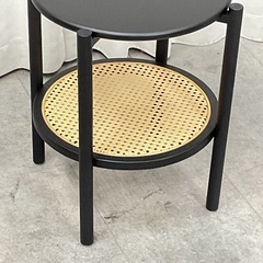 KK-31【新入荷　リサイクル品】東谷　チャービル　ラウンドサイドテーブル　黒の画像