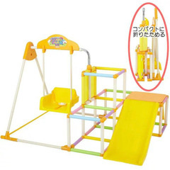 室内ジャングルジム＋ブランコ＋すべり台の画像