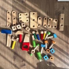 木のおもちゃ　工具セットの画像