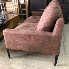 2人掛けソファ ブラウン おしゃれ 2Pソファ ソファー 茶 お洒落の画像