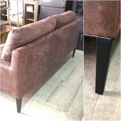 2人掛けソファ ブラウン おしゃれ 2Pソファ ソファー 茶 お洒落の画像