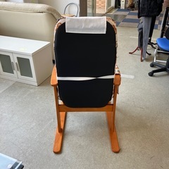 サ2511-385 リクライニング チェア 高座椅子 クッション付き 花柄 キズ汚れ有りの画像