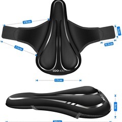 未使用品 COOWOO 自転車サドルカバー 肉厚 低反発 衝撃吸収クッションの画像