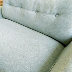 ニトリ 2人掛けソファ ファブリック 幅131×奥74×高79cm ブルー系 2P ソファー 長椅子 家具  札幌市 中央区 南12条の画像