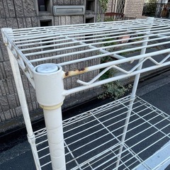 スチールラック・幅59×奥行34×高さ127cm・キャスター付きの画像