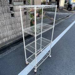 スチールラック・幅59×奥行34×高さ127cm・キャスター付きの画像