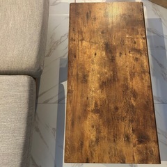 木目コーヒーテーブル　ローテーブルの画像