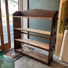 古道具古い木製ラック 棚飾り棚シェルフ (想古匣) 守口の家具の中古