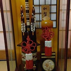破魔矢　破魔弓　初正月飾り　ガラスケース　ディスプレイケース　五月人形の画像
