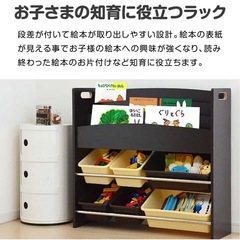 絵本、おもちゃ入れ。収納ボックスの画像