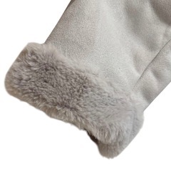 GU ジーユー　ムートンコート グレー　Sの画像