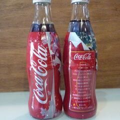 未開封 Coca-Cola クリスマスボトル 250ml小瓶×2本セット コカ・コーラ オブジェ コレクション 札幌市東区 新道東店の画像