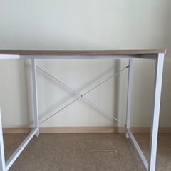 パソコンデスク　木目調　の画像