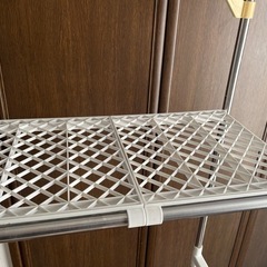 【あげます】伸縮式ランドリーラック 組み立て式 収納棚 収納家具の画像