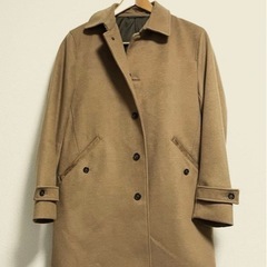 美品 INHERIT インヘリット フーディ チェスターコート キャメルの画像