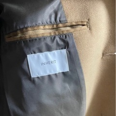 美品 INHERIT インヘリット フーディ チェスターコート キャメルの画像