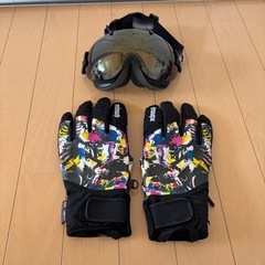 スノボー用ウエア、ゴーグル、グローブの画像