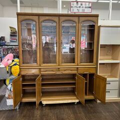 【リユ-スのサカイ広島石内店】ジモティ割！３枚扉食器棚/クリ-ニング済み/HG-8016/広島市 家具　佐伯区 家具　南区 家具　西区 家具　東区 家具　中区 家具　安佐南区 家具　安佐北区 家具　安芸区 家具　府中町 家具　海田町 家具　熊野町 家具　坂町 家具　廿日市市 家具			 			の画像