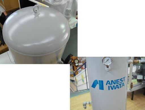 アネスト岩田 空気タンク SAT-60C-100 60L 2022年製 最高使用圧力 1.0MPa グレー 動作確認済み エアータンク  札幌市 清田区 平岡