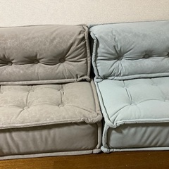 フロアソファ1セット（水色）の画像