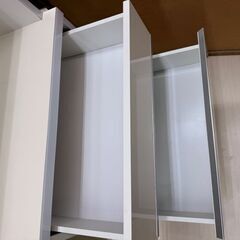 【ドリーム尾浜店】3枚扉オープンボード　WH　 高さ(H)186×幅 (W)119.5× 奥行(D)44.5(cm)の画像