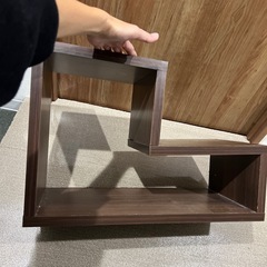 ブラウン　小物ラック　カラーボックスの画像