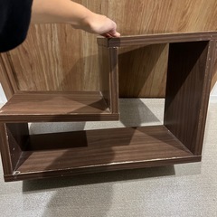 ブラウン　小物ラック　カラーボックスの画像