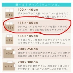 ラグ　135×185 ライトグレーの画像