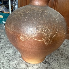 【中古】本当に大きい壺　※状態良好 楽天市場】【中古】紹興酒壺 ブラウン 幅350×奥行350×高さ500 【送料