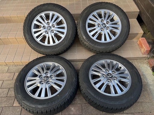【中古品】トヨタ純正 80 ヴォクシー ノア　　エスクァィア用 アルミとヨコハマ アイスガード iG60 195/65R15   4本セット