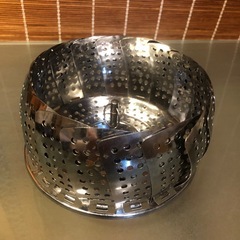 ステンレス製 蒸し器 スチーマー 折りたたみ式　花型の画像