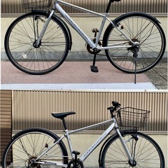 自転車　シティサイクル　シルバー　27インチの画像