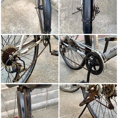 自転車　シティサイクル　シルバー　27インチの画像