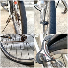 自転車　シティサイクル　シルバー　27インチの画像