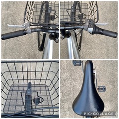 自転車　シティサイクル　シルバー　27インチの画像