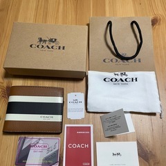 coach コーチ 折りたたみ財布 パスケースせっとセットの画像