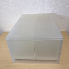 無印良品　ポリプロピレン　小物収納ケース　大　引出２個 約幅２６×奥行３７×高１７．５ｃｍの画像