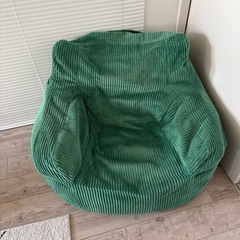 【未使用新品】LOOSY 1人掛けビーズソファ　GREENの画像