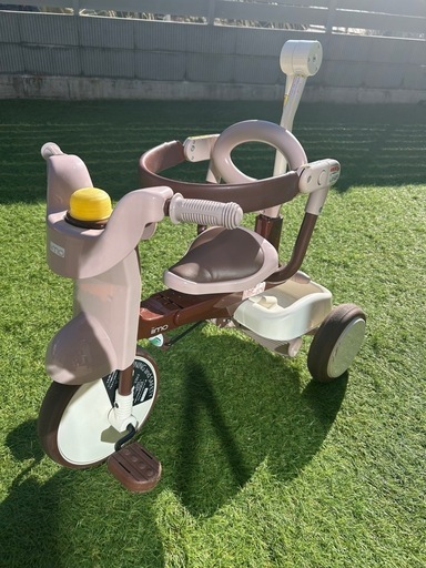 iimo三輪車 ピンク×ブラウンカラー