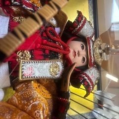 五月人形 武士の鎧 ガラスケース付き 45㎝23㎝29㎝の画像