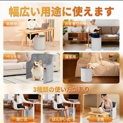 新品❤️ Max70℃・3秒速暖足元ヒーター 足元暖房 5段階調温 転倒自動OFFの画像