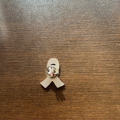 子ども虐待防止　 オレンジリボン　ピンバッジ1個の画像
