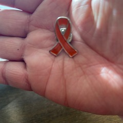 子ども虐待防止　 オレンジリボン　ピンバッジ1個の画像