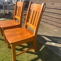 ダイニング椅子　　チェア　木製　2脚セットの画像