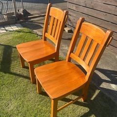 ダイニング椅子　　チェア　木製　2脚セットの画像